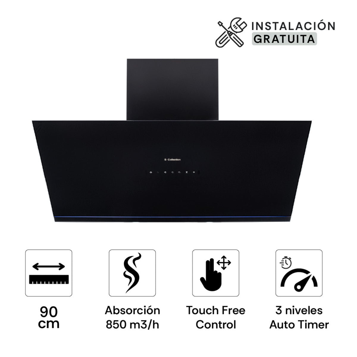 COMBO SOLE ENCIMERA + CAMPANA + HORNO EMPOTRABLE GAS - 5