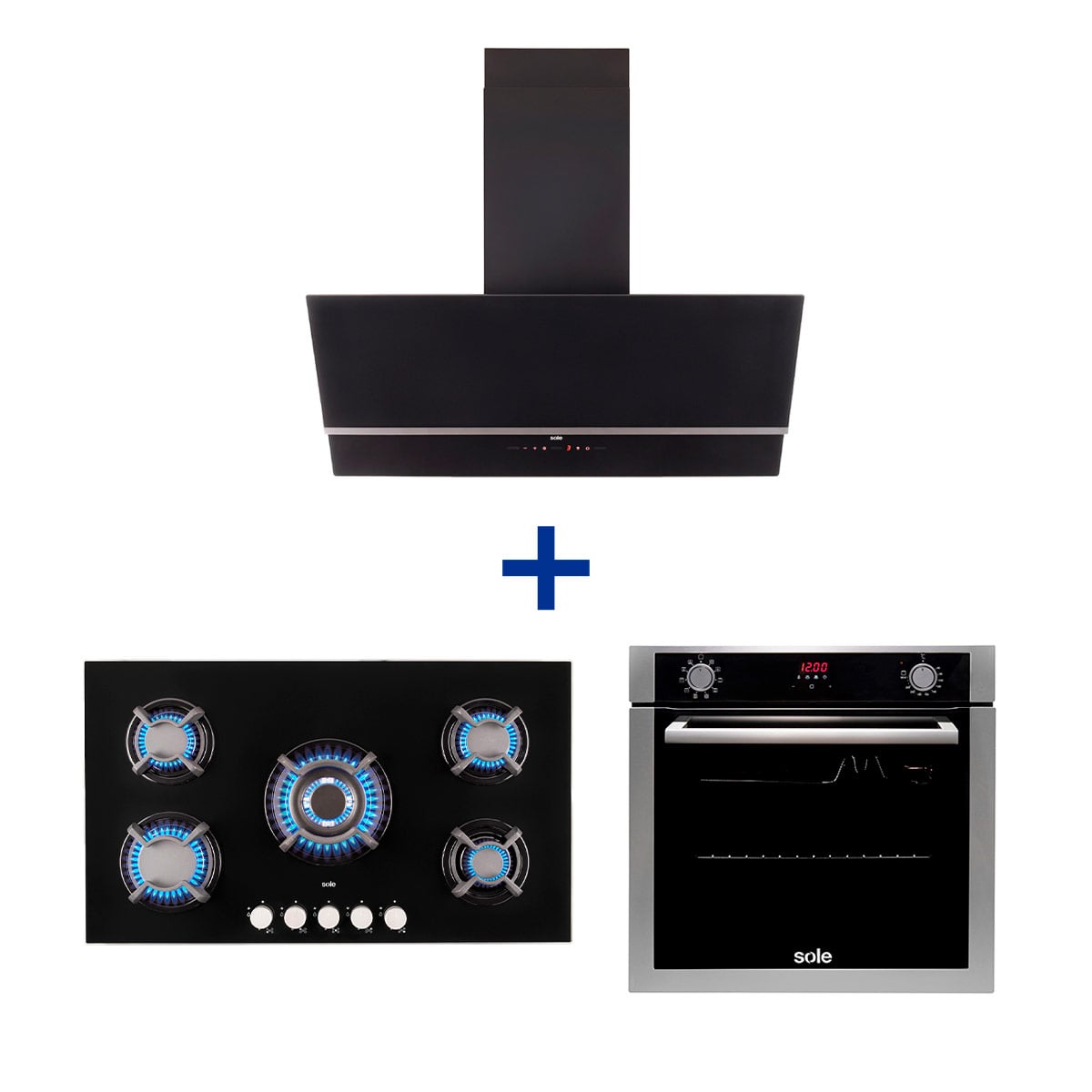 COMBO SOLE ENCIMERA + CAMPANA + HORNO EMPOTRABLE ELÉCTRICO - 1
