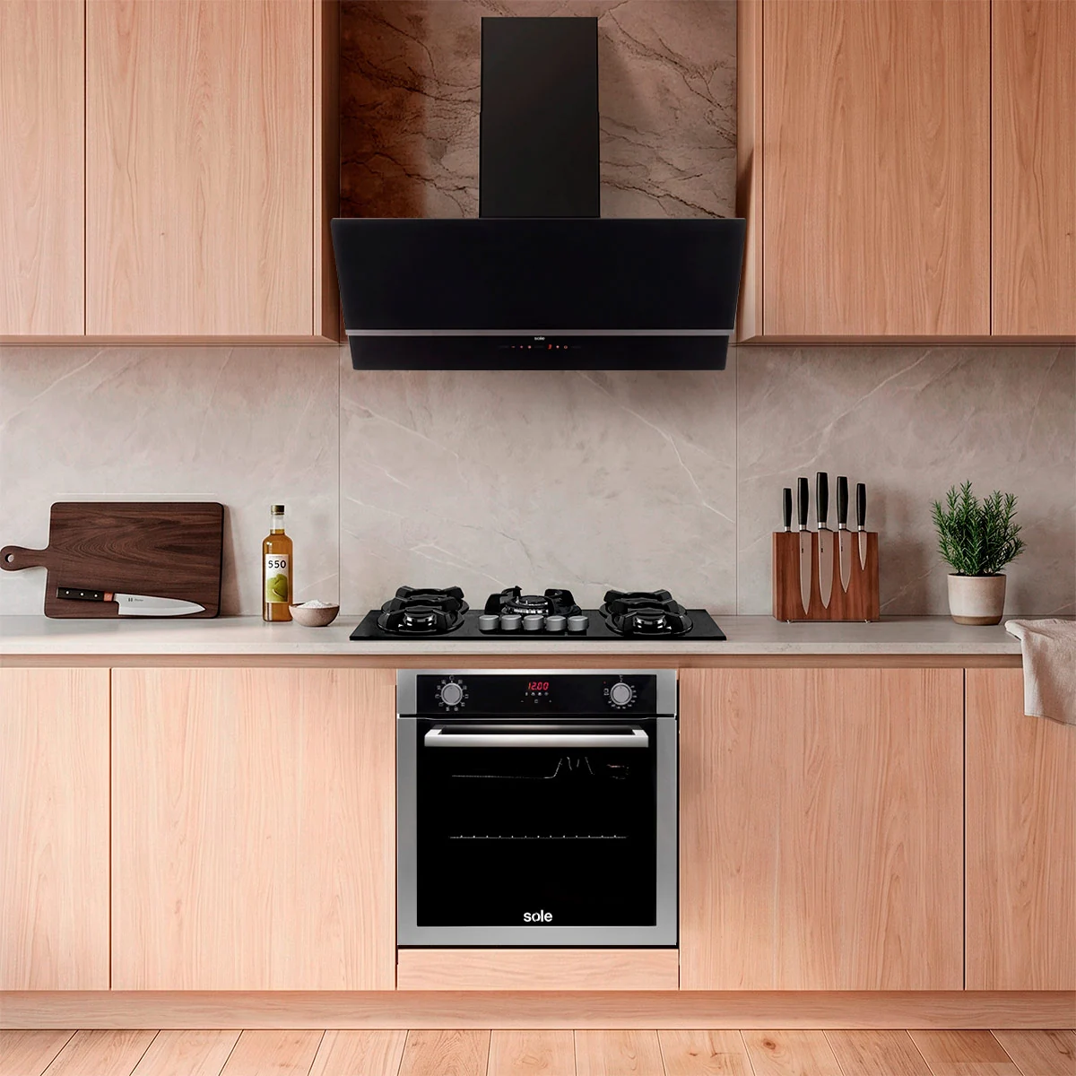 COMBO SOLE ENCIMERA + CAMPANA + HORNO EMPOTRABLE ELÉCTRICO - 13