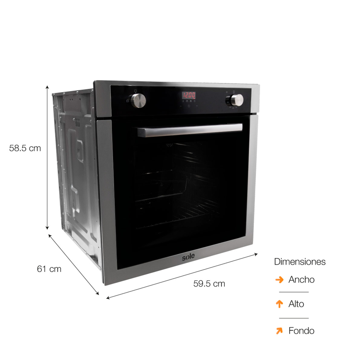 COMBO SOLE ENCIMERA + CAMPANA + HORNO EMPOTRABLE GAS - 13