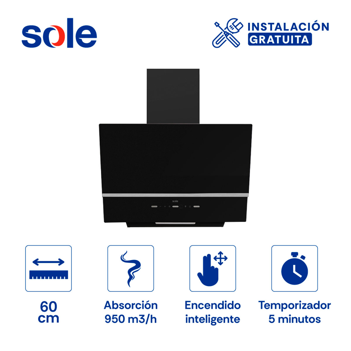 COMBO SOLE ENCIMERA + CAMPANA + HORNO EMPOTRABLE GAS - 6