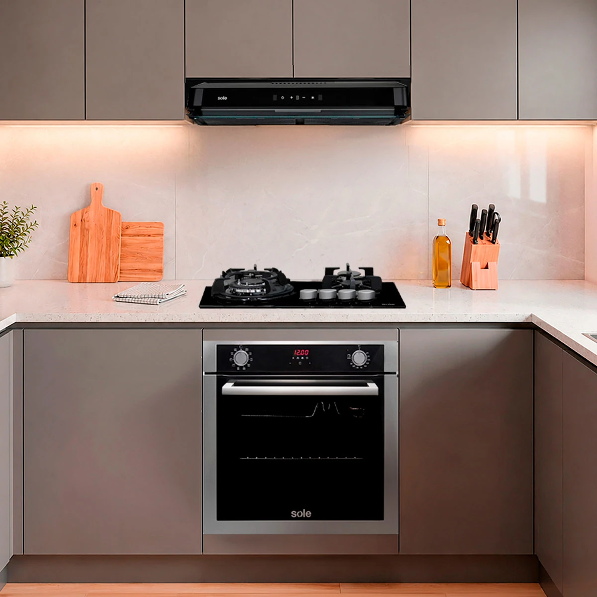 COMBO SOLE ENCIMERA + CAMPANA + HORNO EMPOTRABLE ELÉCTRICO - 14