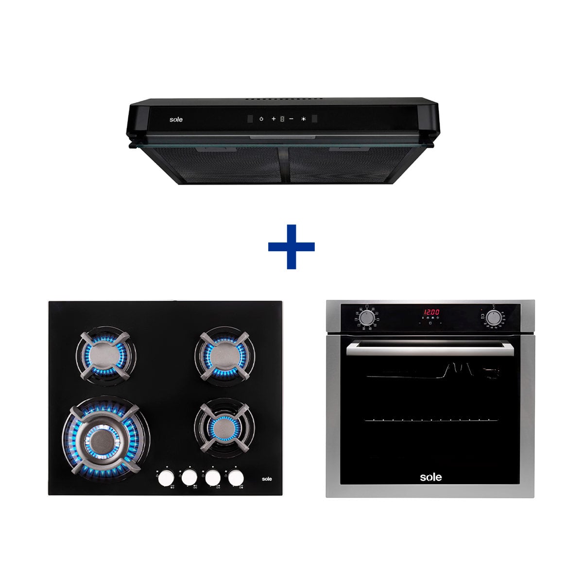 COMBO SOLE ENCIMERA + CAMPANA + HORNO EMPOTRABLE ELÉCTRICO - 3