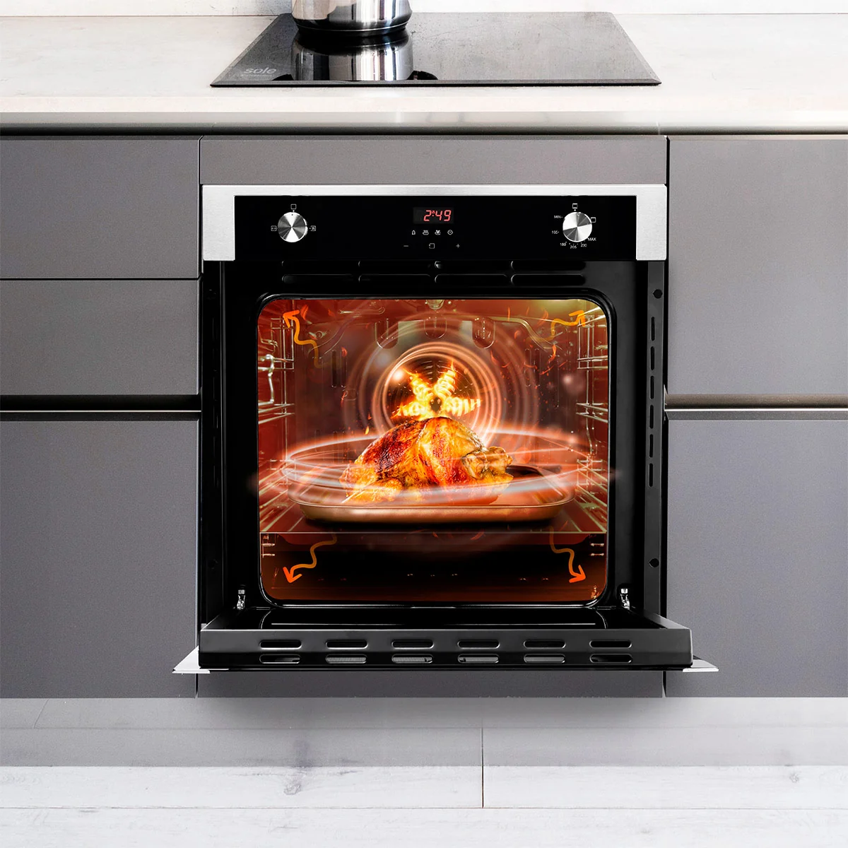 COMBO SOLE ENCIMERA + CAMPANA + HORNO EMPOTRABLE GAS - 9