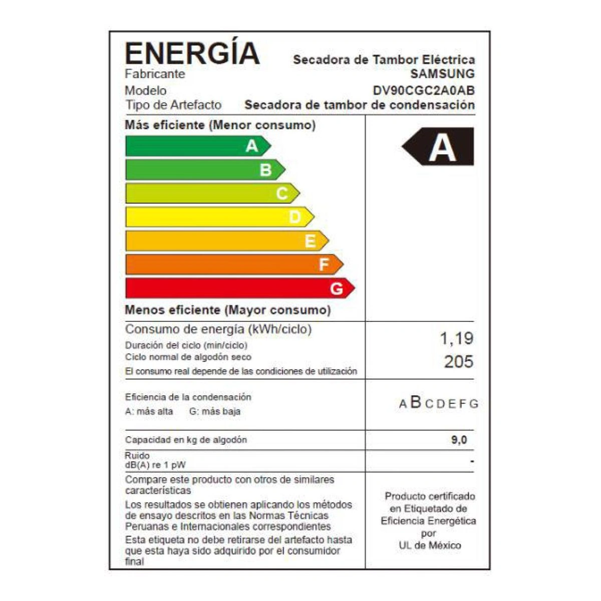 SECADORA DE ROPA SAMSUNG BOMBA DE CALOR 9 KG DV90CGC2A0ABPE - 14