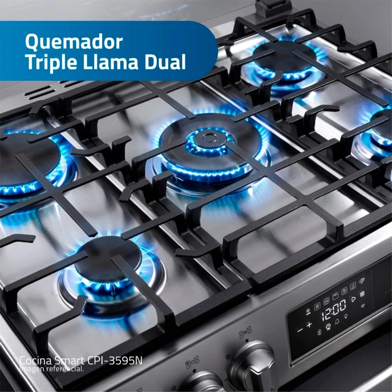 COCINA A GAS INDUMARA 5 QUEMADORES CPI-3595C - 8