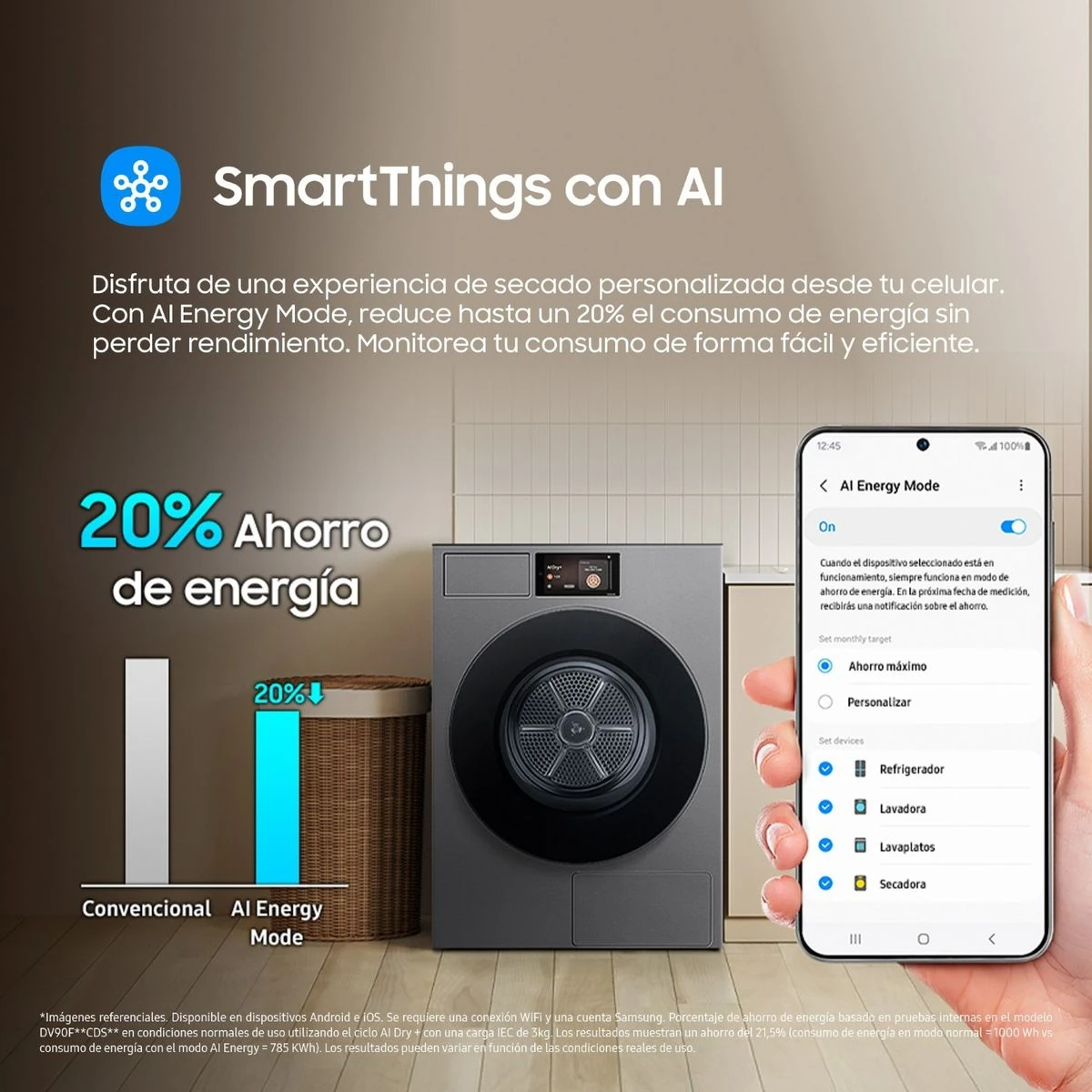 SECADORA DE ROPA SAMSUNG BOMBA CALOR BESPOKE AI 17KG DV90F17CDSPE - 11