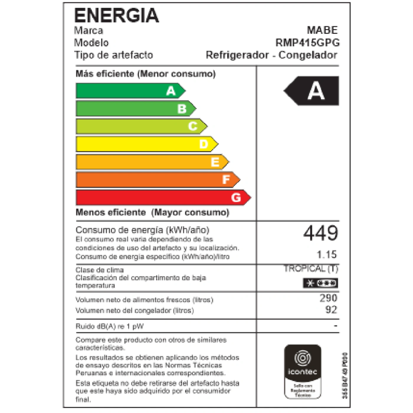 Refrigeradora No Frost 382 L Netos Grafito Mabe - RMP415GPG - 10