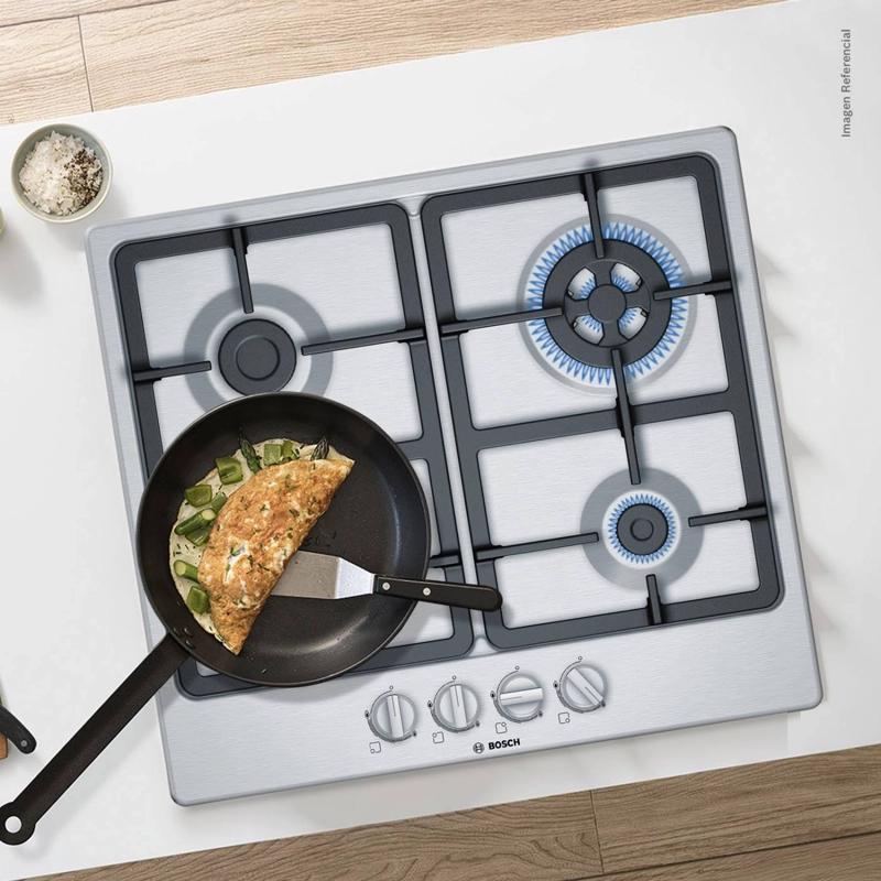 COCINA ENCIMERA A GAS BOSCH PGH6B5B90 ACERO INOXIDABLE - 2