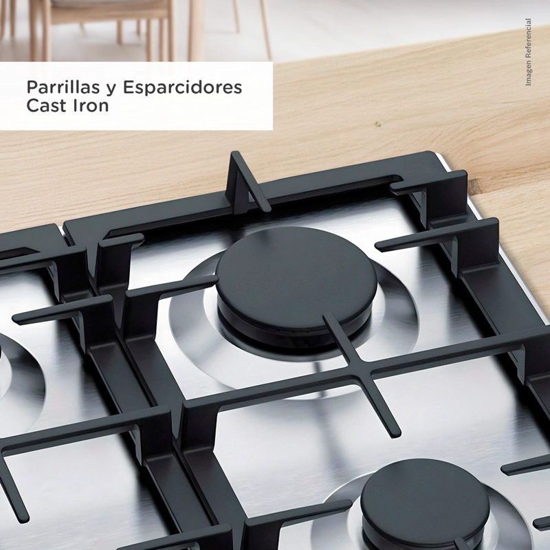 COCINA ENCIMERA A GAS BOSCH PCR9A5B90 5G-90 ACERO INOXIDABLE - 5