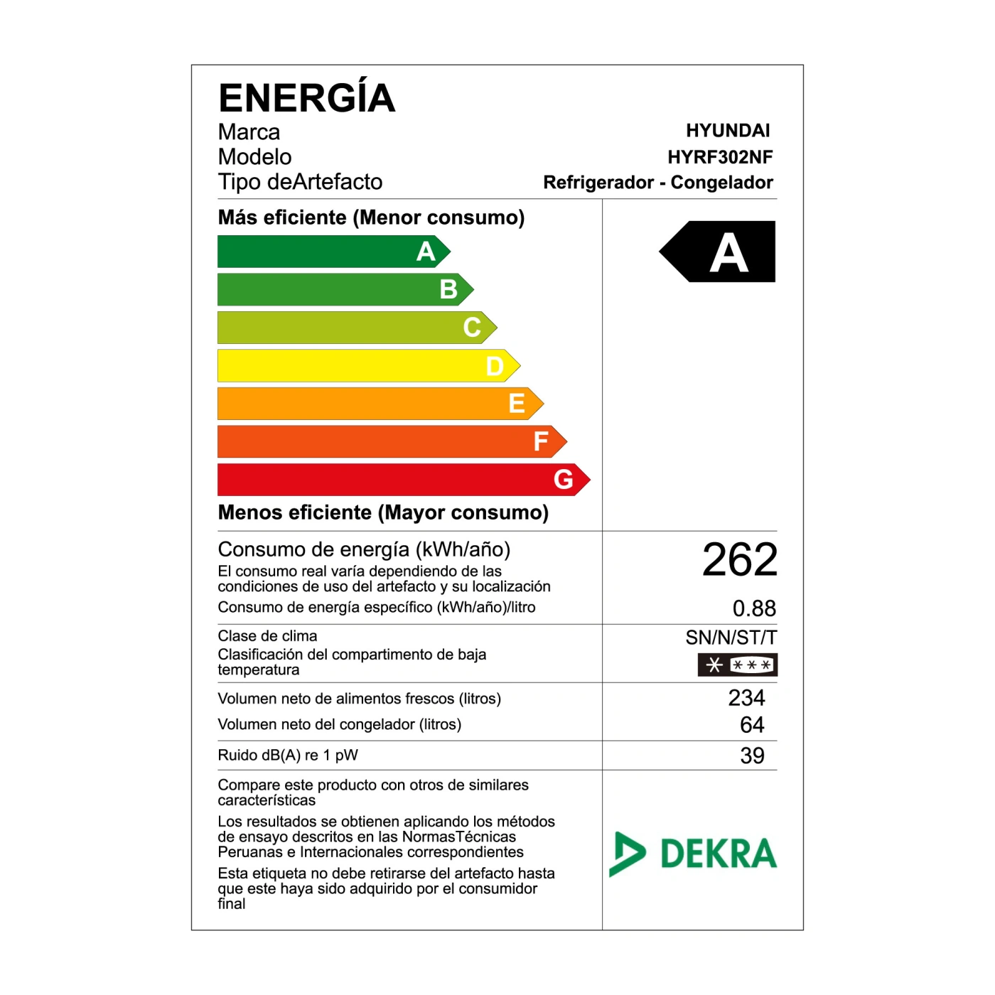REFRIGERADORA HYUNDAI TOP FREEZER NO FROST HYRF302NF 298L - 9