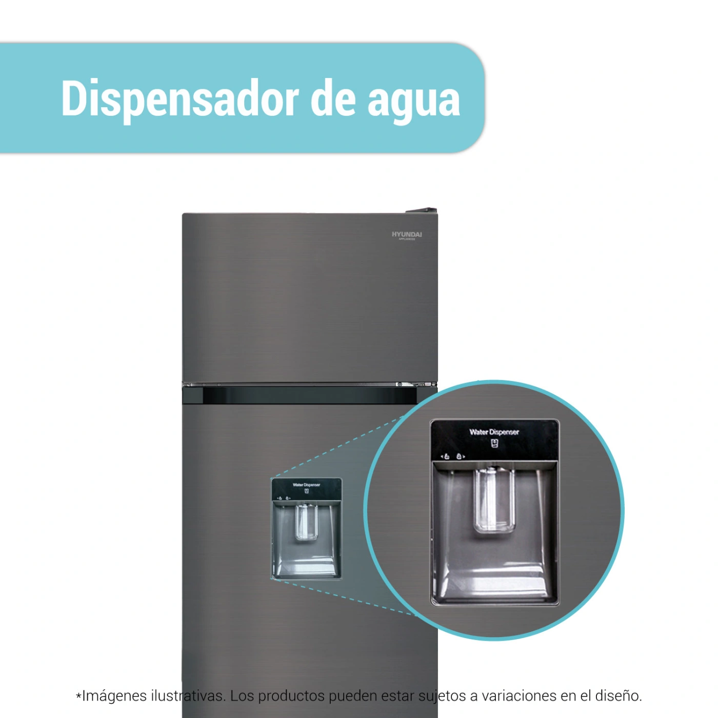 REFRIGERADORA HYUNDAI TOP FREEZER NO FROST HYRF2022NF 200L GRIS OSCURO - 8