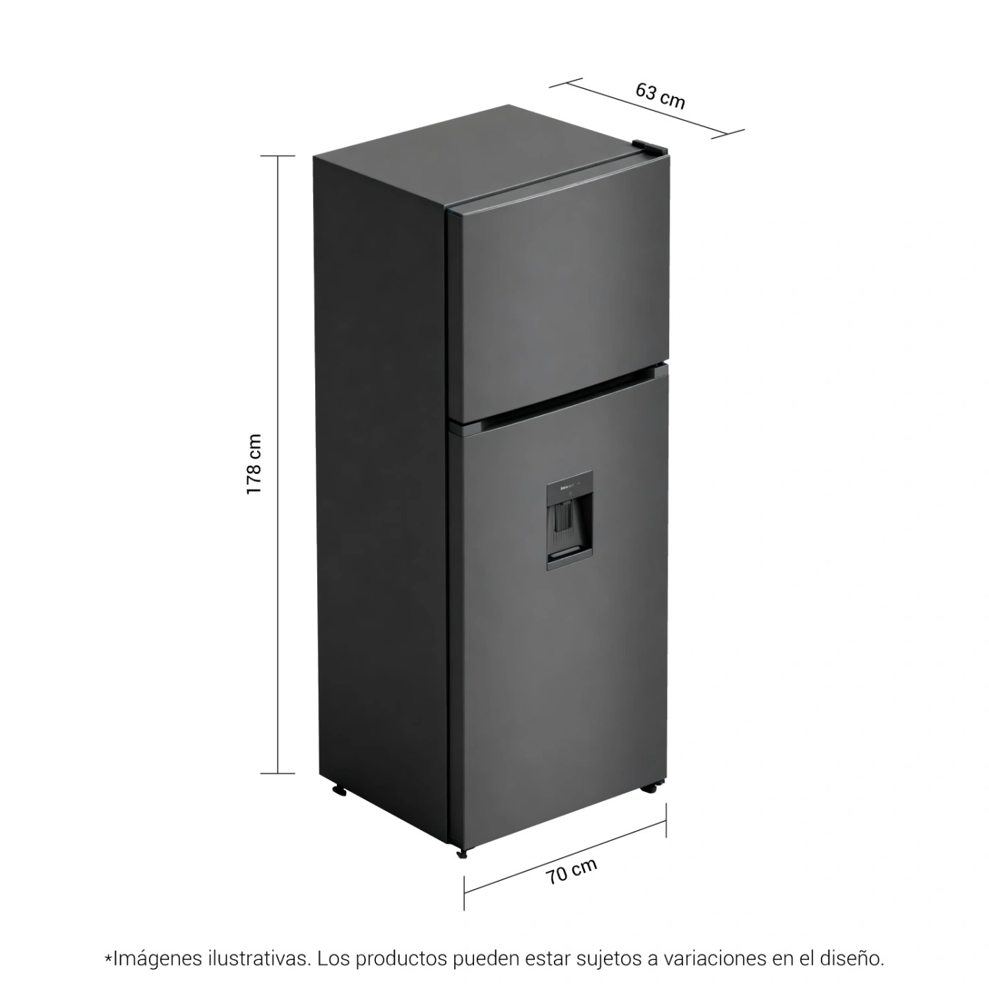 REFRIGERADORA HYUNDAI TOP FREEZER NO FROST HYRF4062IVNFM 406L NEGRO MÉTALICO - 5