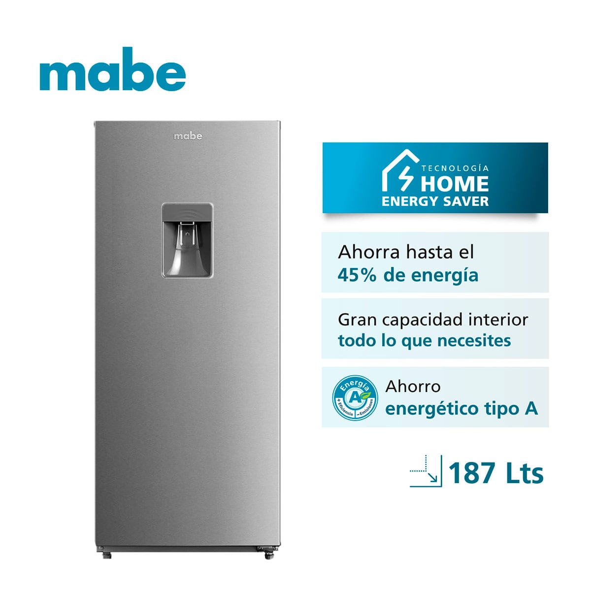 REFRIGERADORA MABE MONOPUERTA FROST RMU202PXPRS1 187L - 1