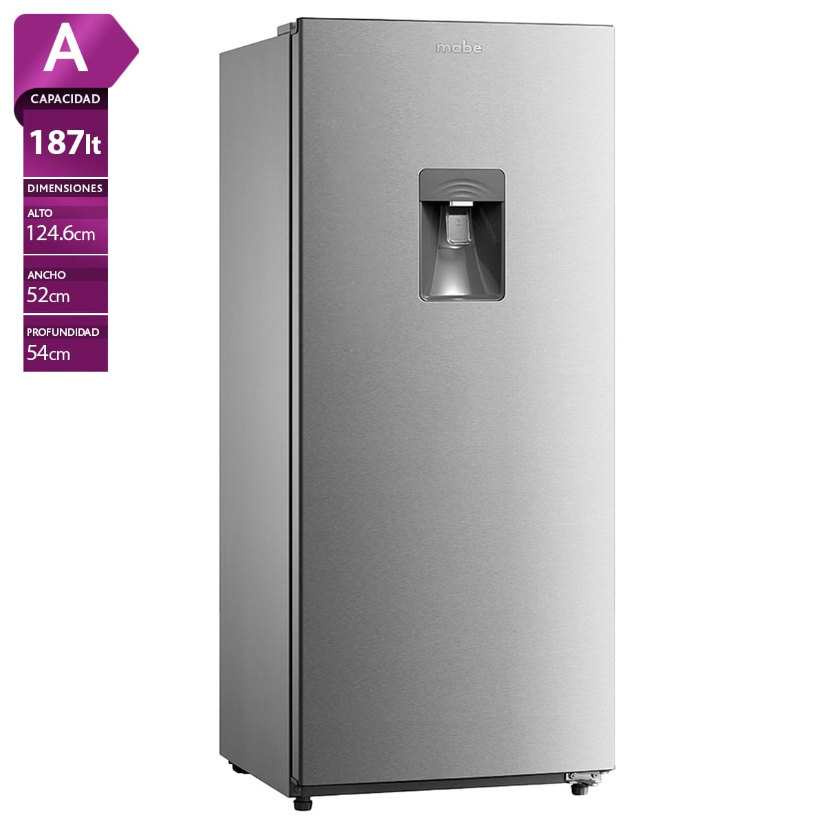 REFRIGERADORA MABE MONOPUERTA FROST RMU202PXPRS1 187L - 2