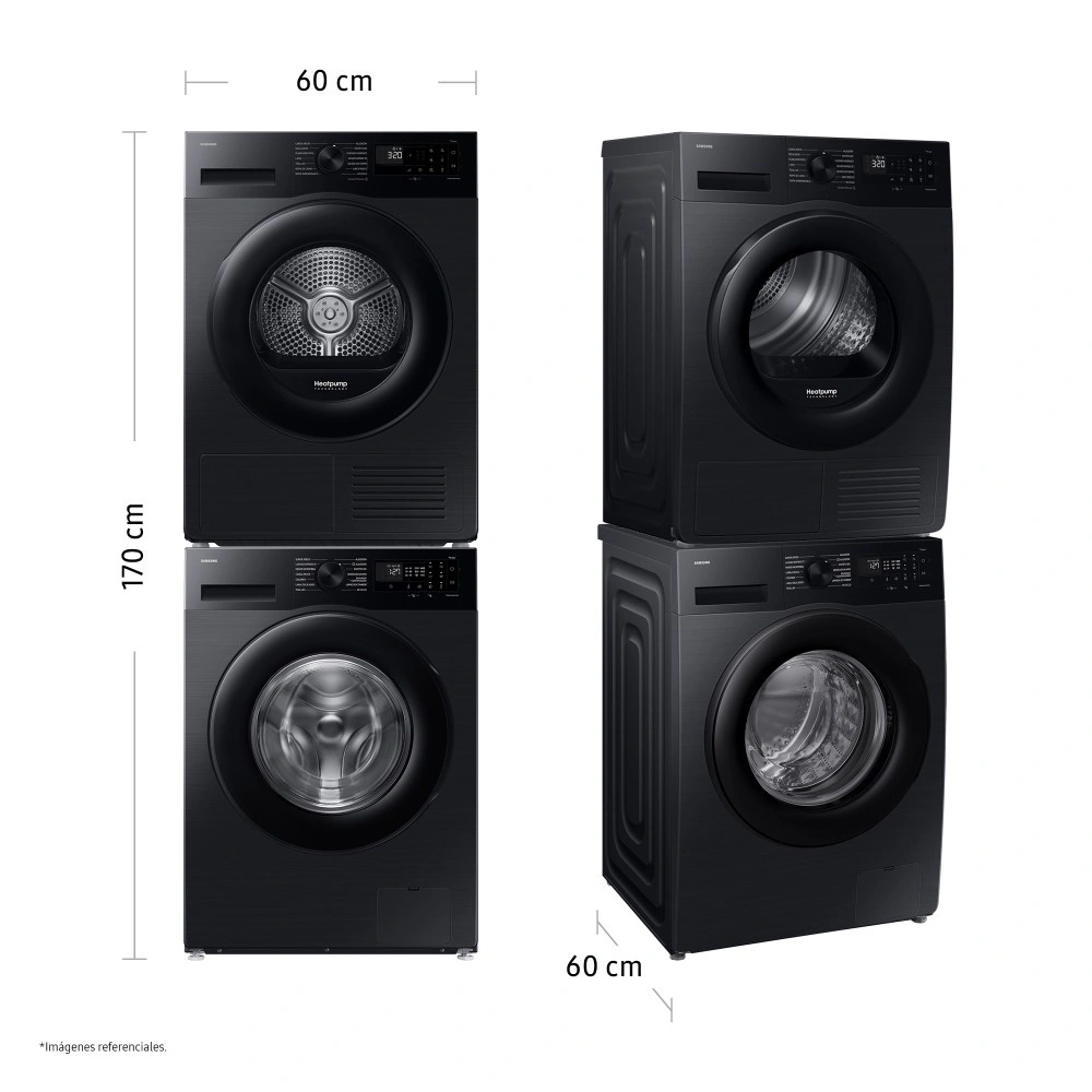 LAVADORA 10.5 KG AI ECOBUBBLE + SECADORA DE ROPA SAMSUNG BOMBA DE CALOR 9 KG - 2