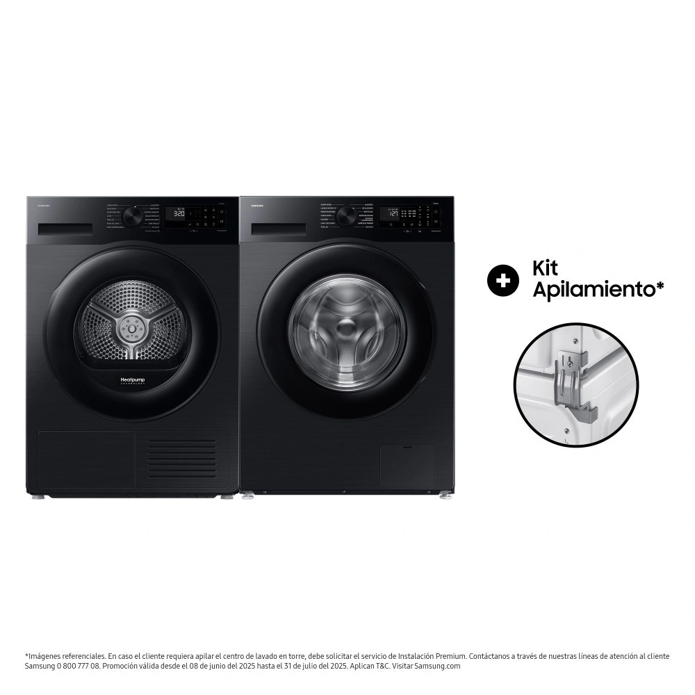 LAVADORA 10.5 KG AI ECOBUBBLE + SECADORA DE ROPA SAMSUNG BOMBA DE CALOR 9 KG - 3