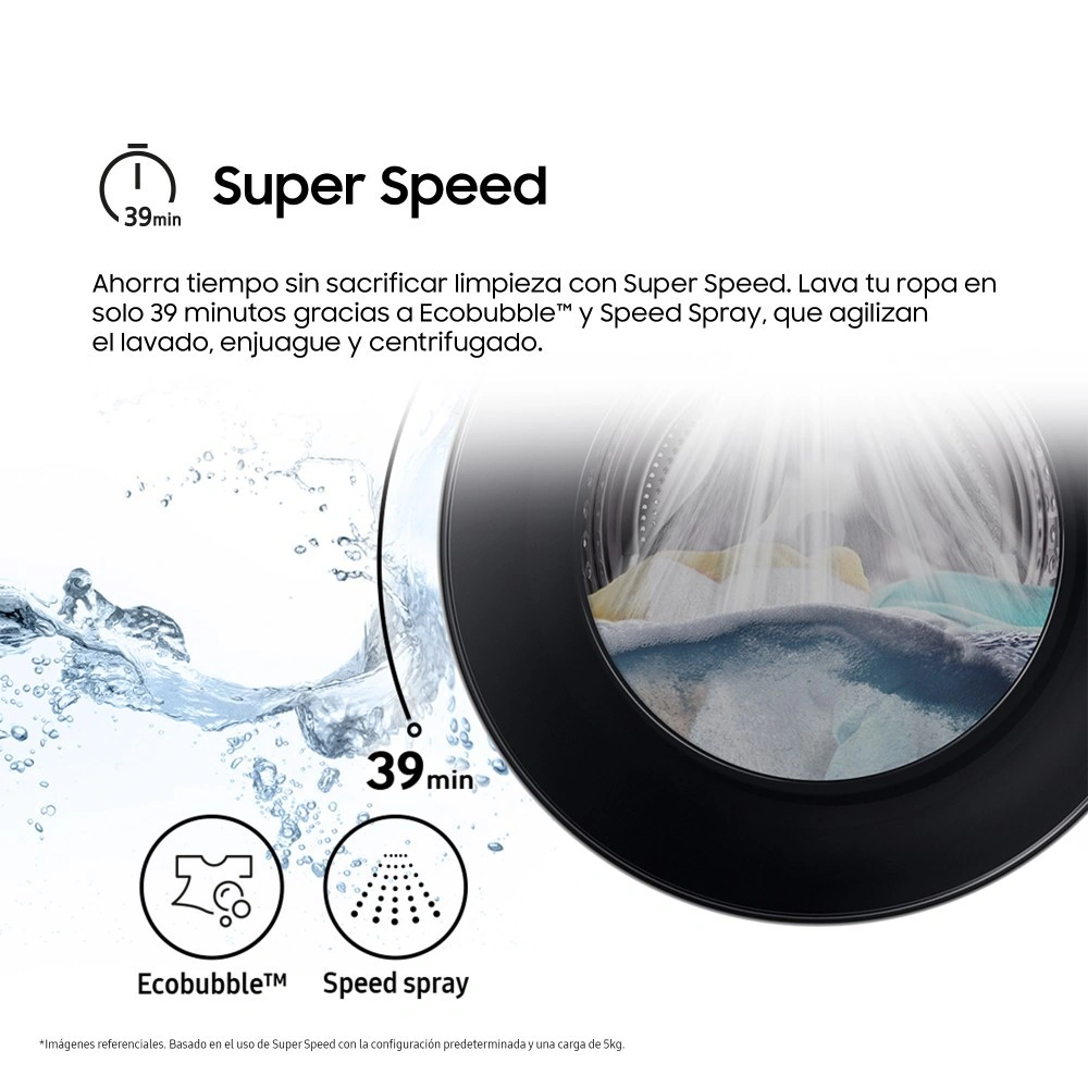 LAVADORA 10.5 KG AI ECOBUBBLE + SECADORA DE ROPA SAMSUNG BOMBA DE CALOR 9 KG - 8