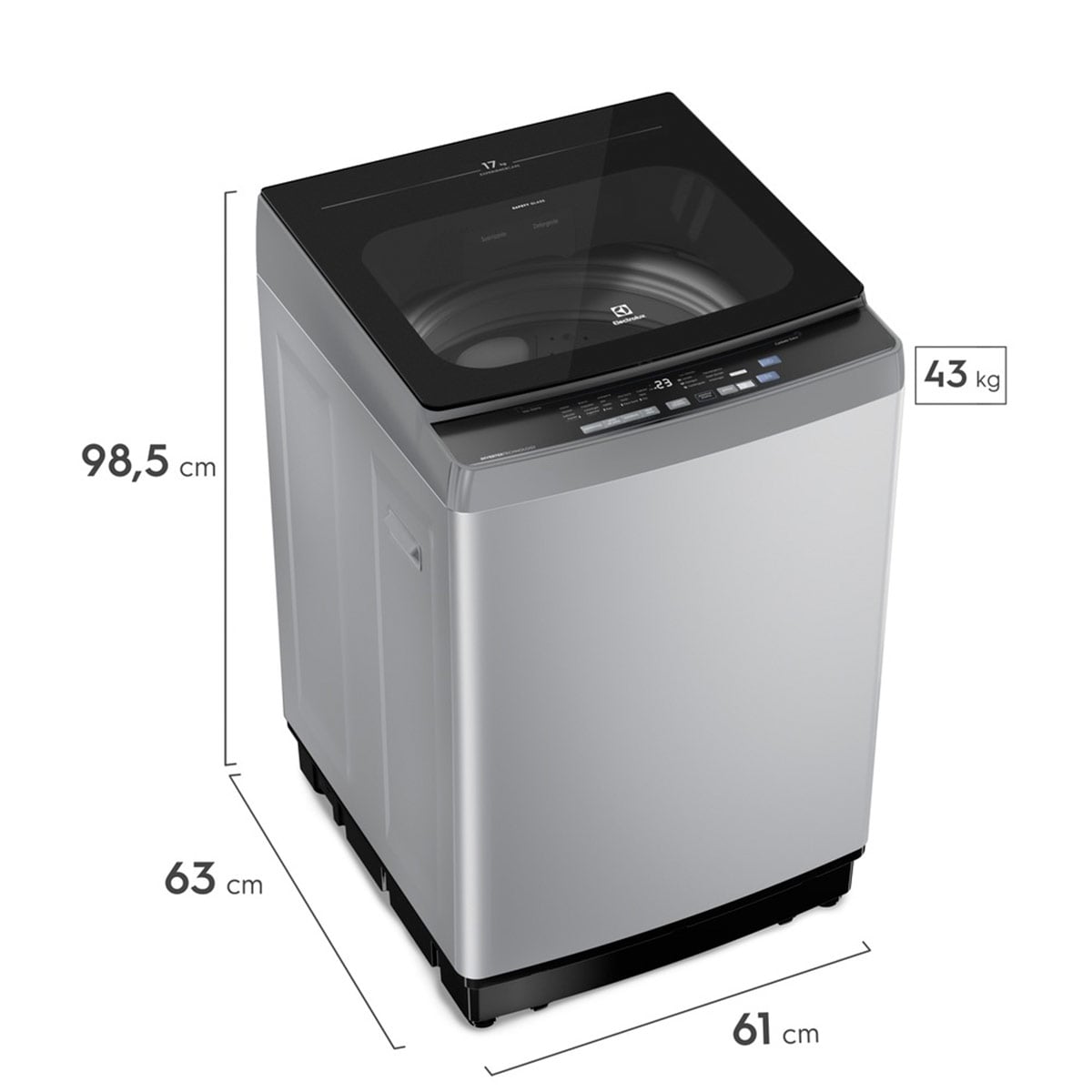 LAVADORA ELECTROLUX 17KG CARGA SUPERIOR SILENT INVERTER TECHNOLOGY EWIJ17F2XSYG - 5