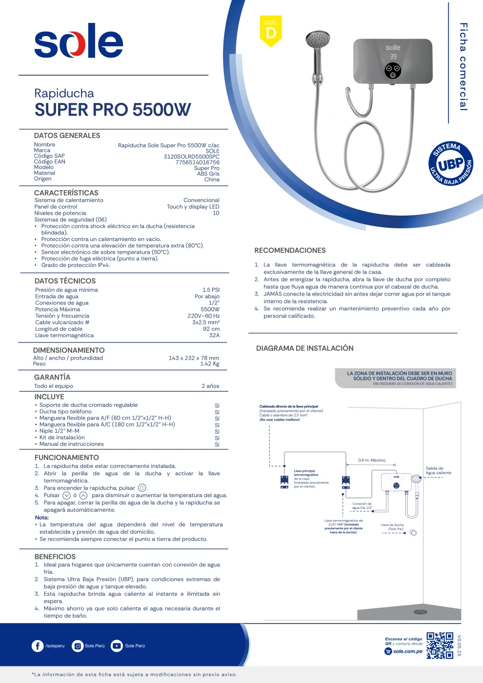 RAPIDUCHA SOLE 5500W 3120SOLRD5500SPC - 8
