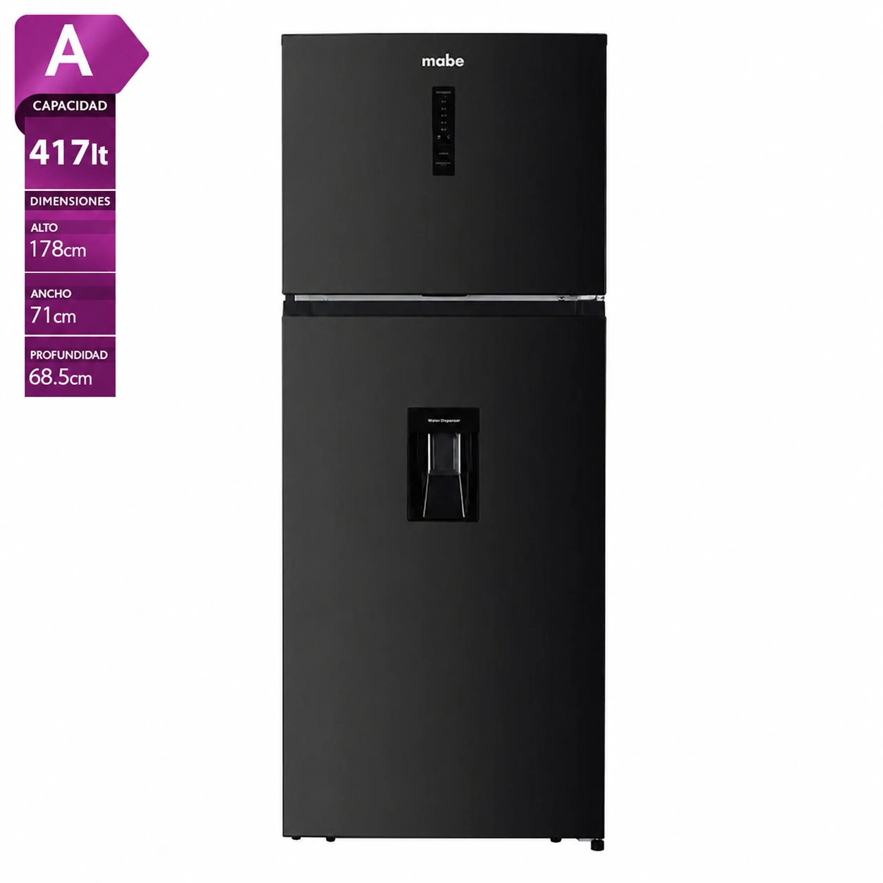 REFRIGERADORA MABE TOP FREEZER NO FROST RMN415PAPRP0 417L - 1