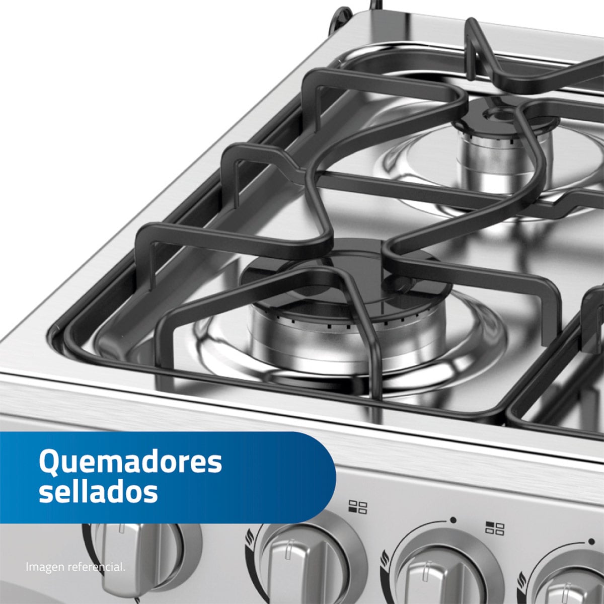 COCINA DE PIE A GAS INDURAMA 4 PLATOS FONTANA - 5