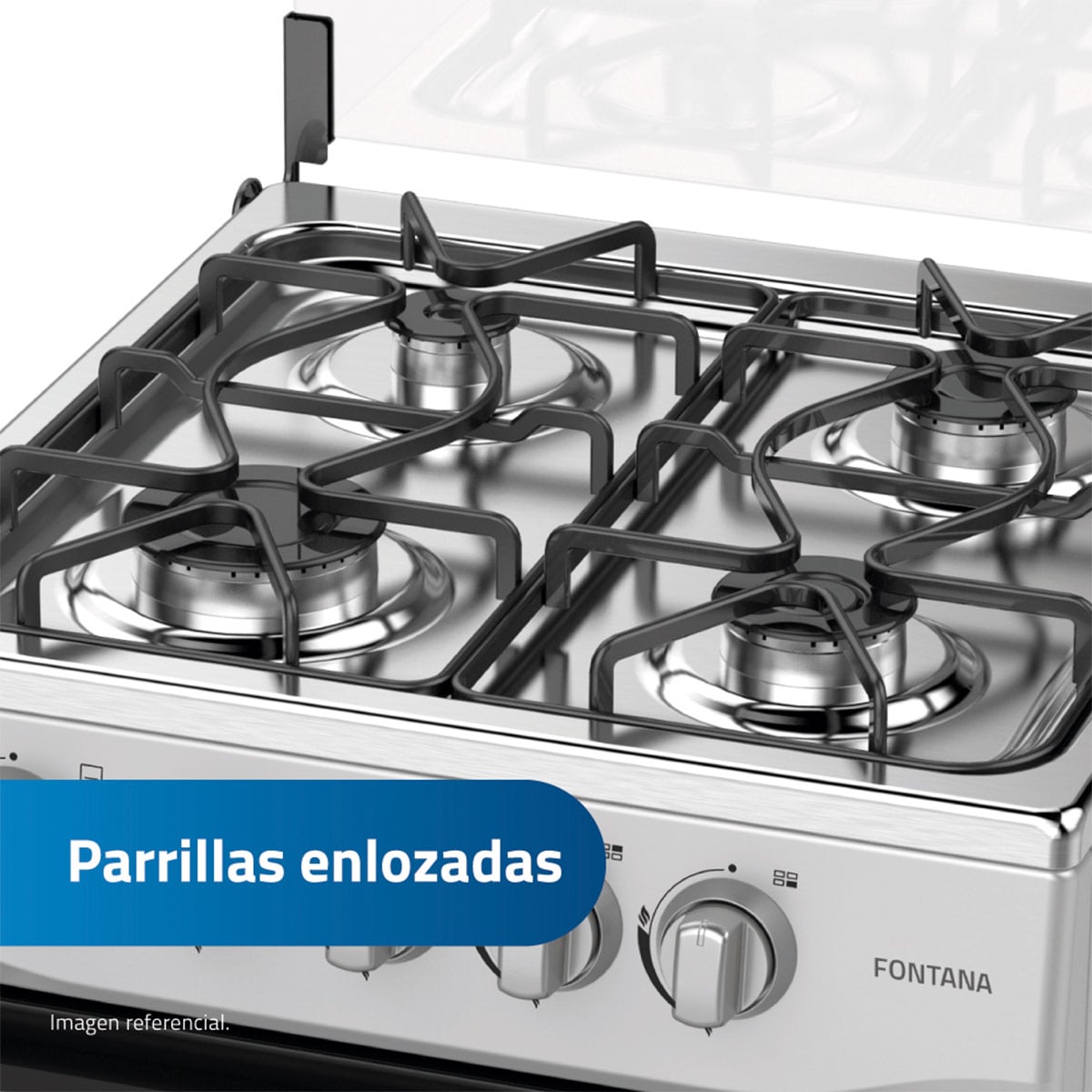 COCINA DE PIE A GAS INDURAMA 4 PLATOS FONTANA - 7