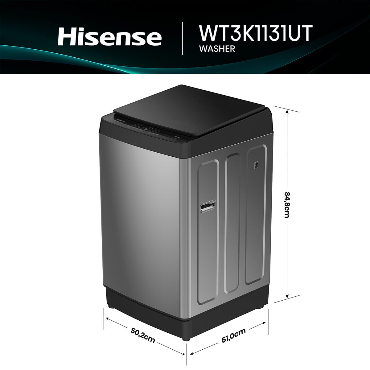 LAVADORA HISENSE 10.5KG CARGA SUPERIOR WT3K1131UT - 4