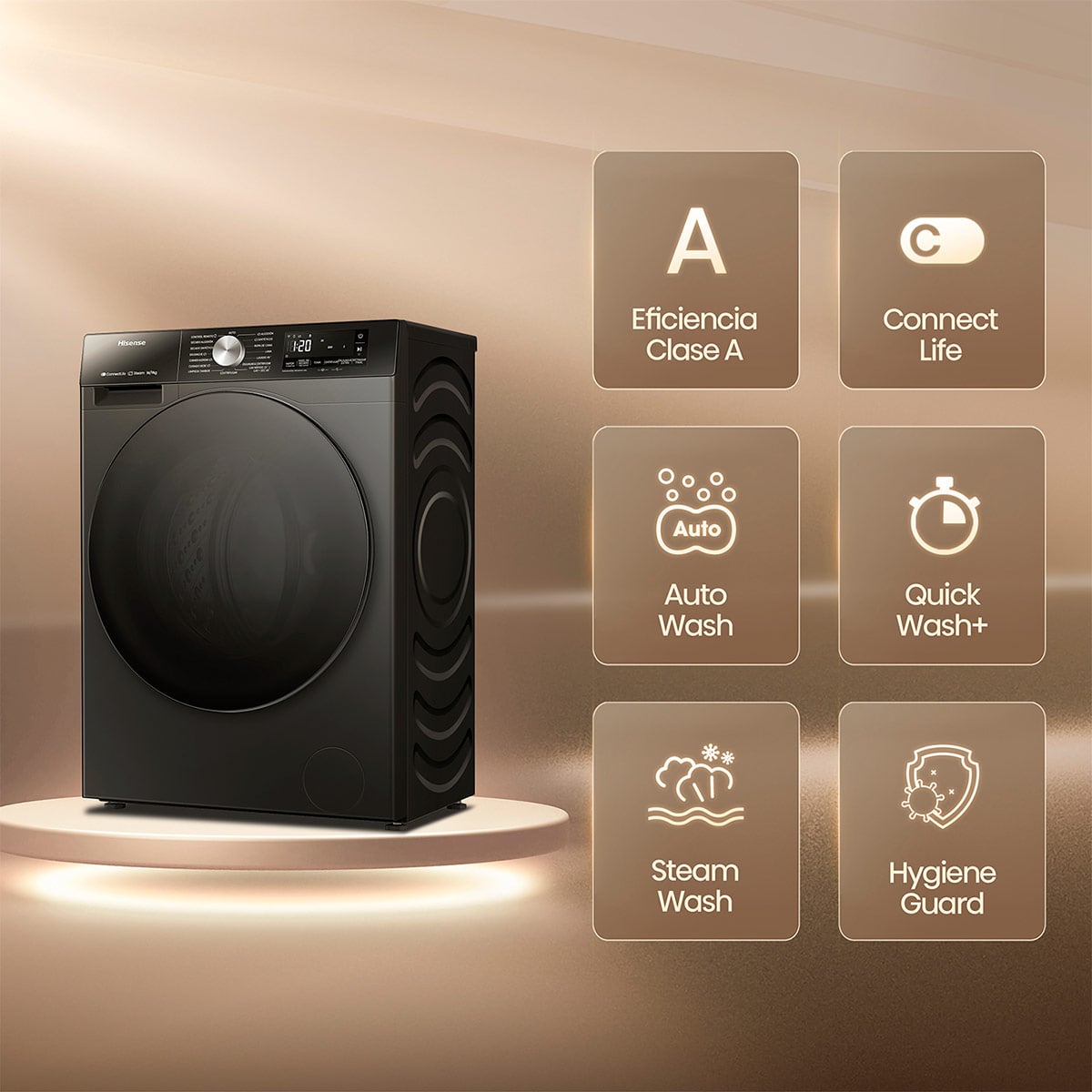 LAVASECA HISENSE 14KG 9KG CARGA FRONTAL WD3S1443BB - 5