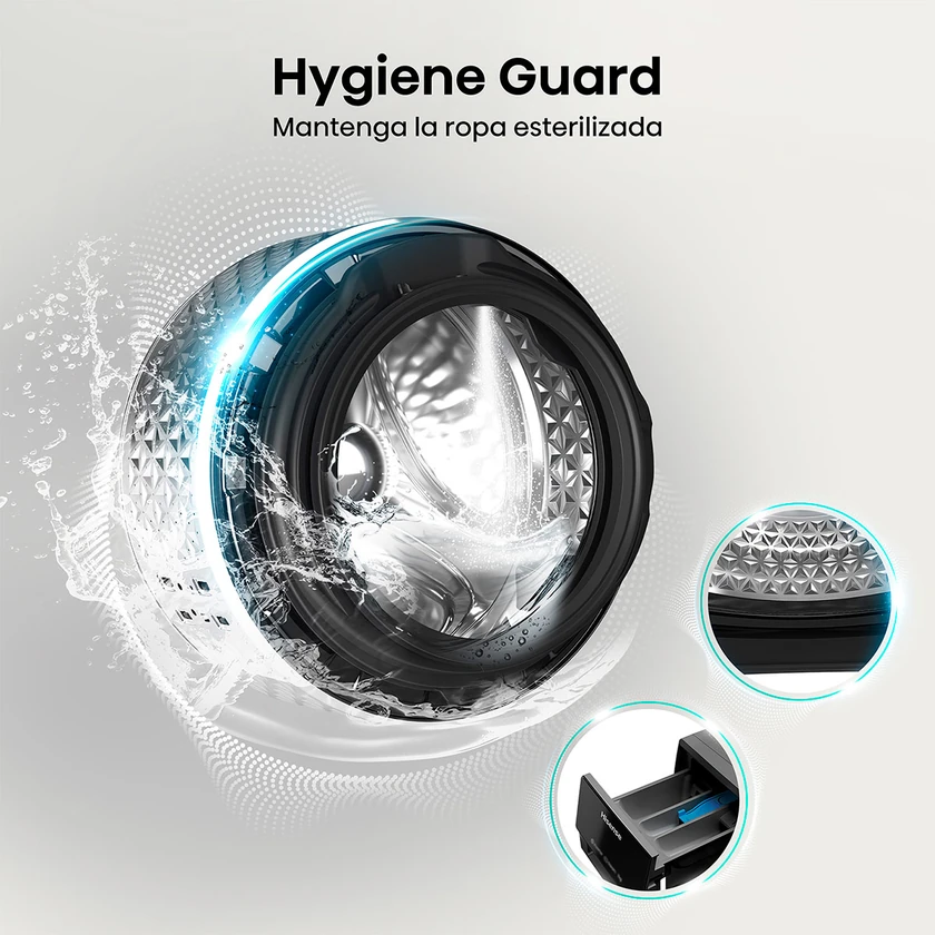 LAVASECA HISENSE 14KG 9KG CARGA FRONTAL WD3S1443BB - 8