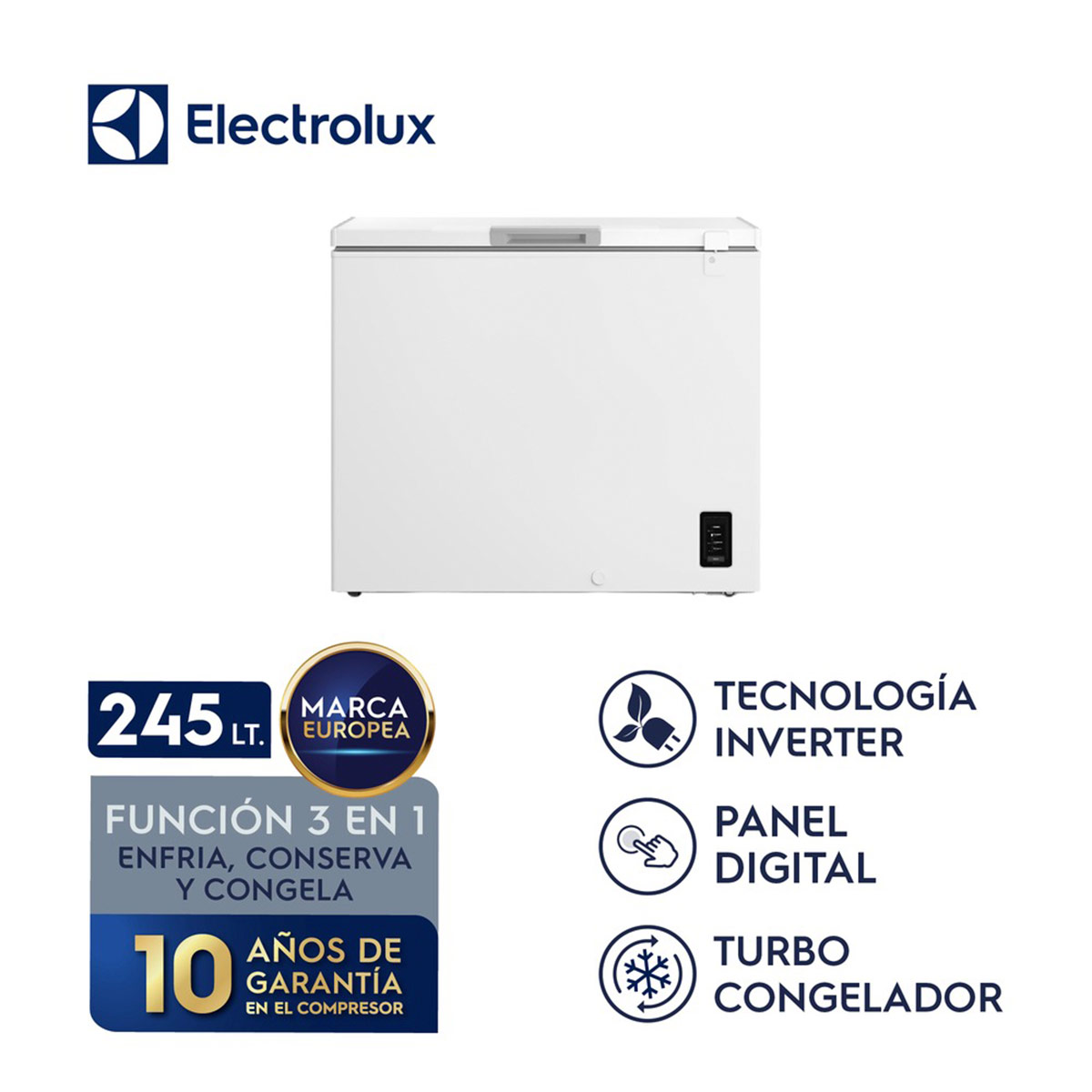 CONGELADORA ELECTROLUX 245L FROST EFH25S2P5AW - 2