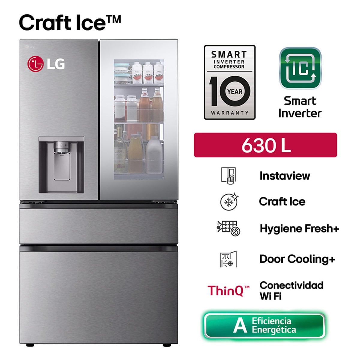 REFRIGERADORA LG FRENCH DOOR NO FROST GM81SXD 630L - 1