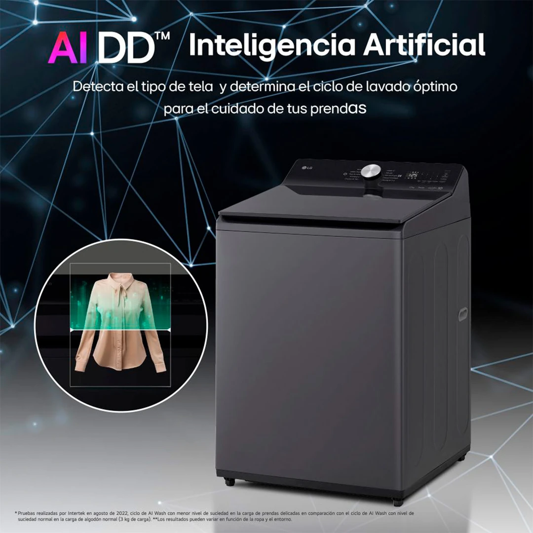 LAVADORA LG 20KG CARGA SUPERIOR AI DD INTELIGENCIA ARTIFICIAL WT20PBTX - 3