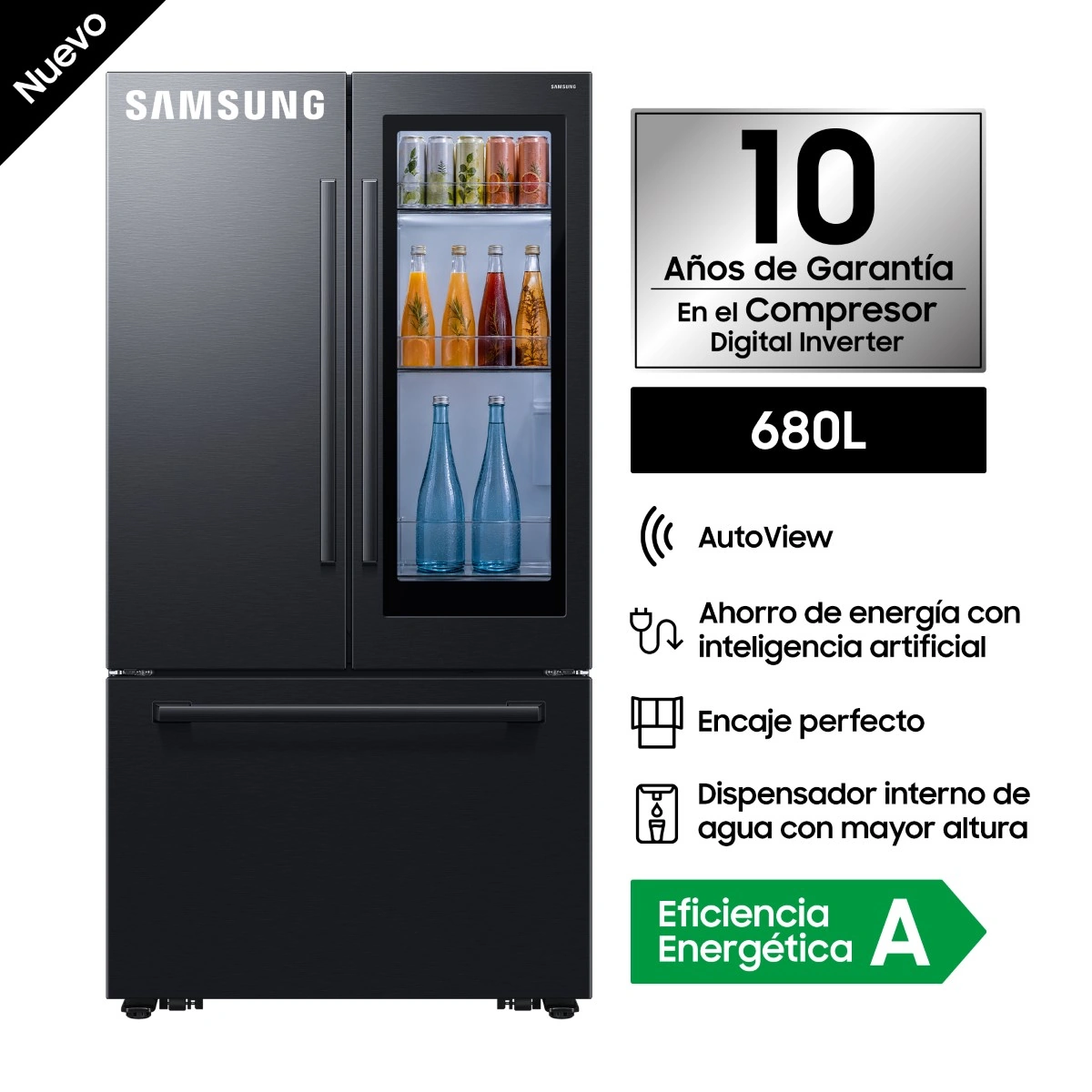 REFRIGERADORA SAMSUNG FRENCH DOOR NO FROST RF80H30JEFPE - 1