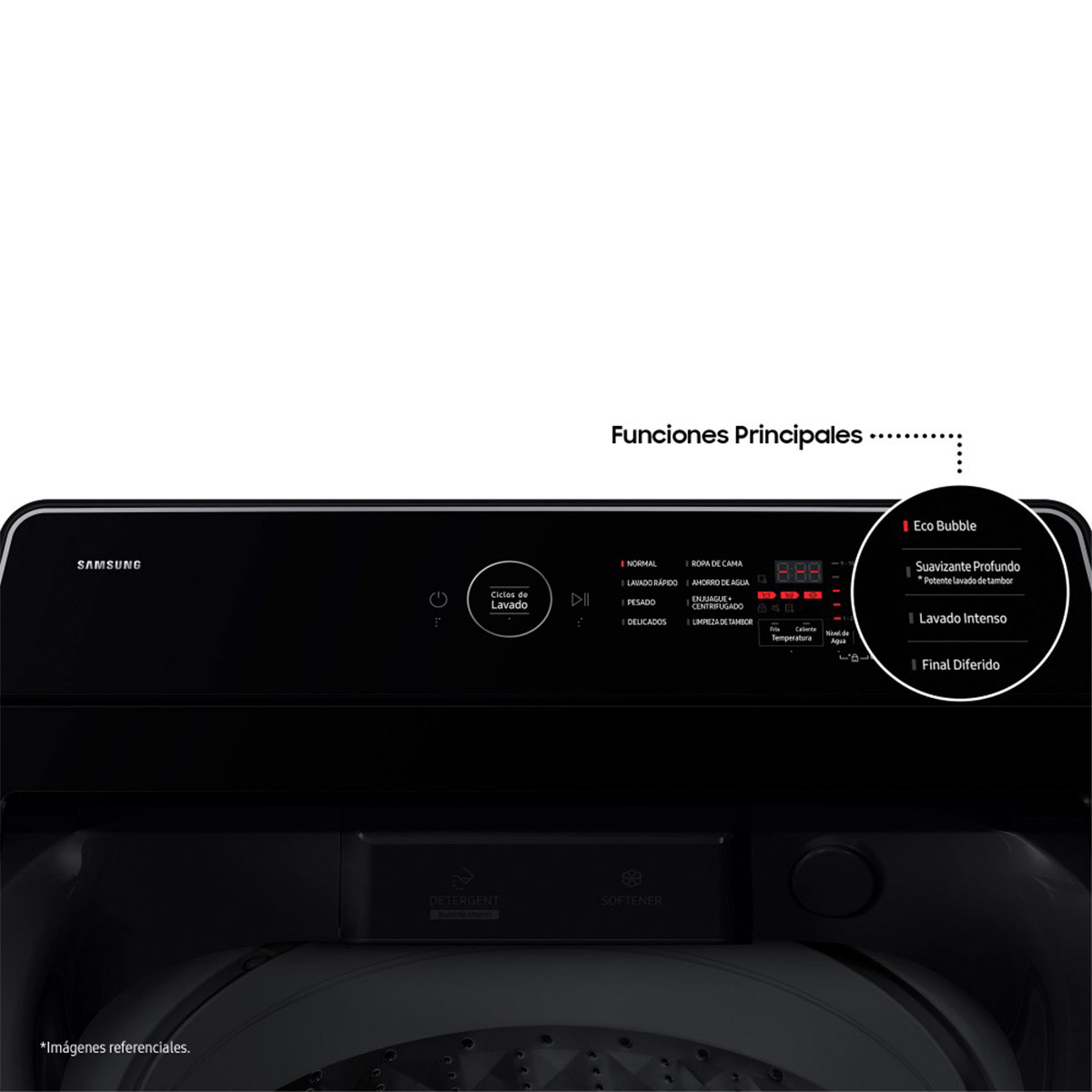 LAVADORA SAMSUNG 19KG CARGA SUPERIOR ECOBUBBLE WA40F19E7CPE - 4