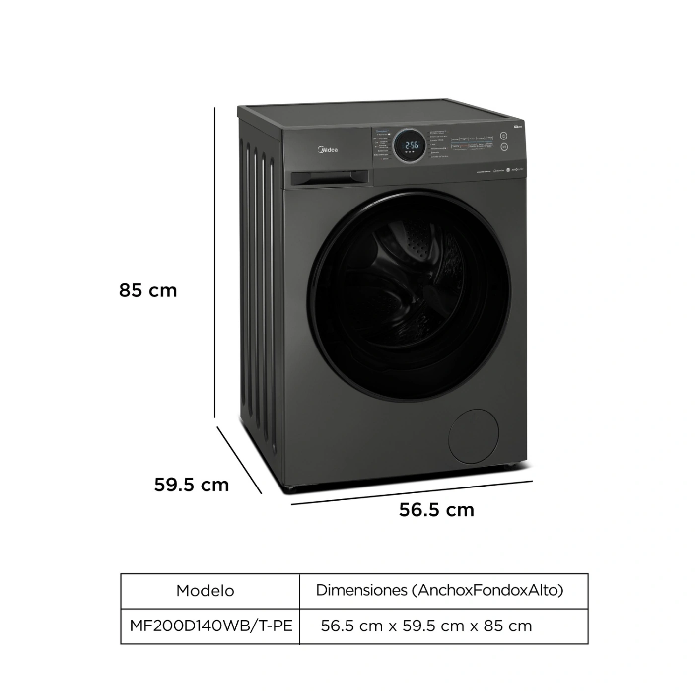 LAVASECA MIDEA 14 KG FRONTAL 9 KG MF200D140WB/T-PE - 2