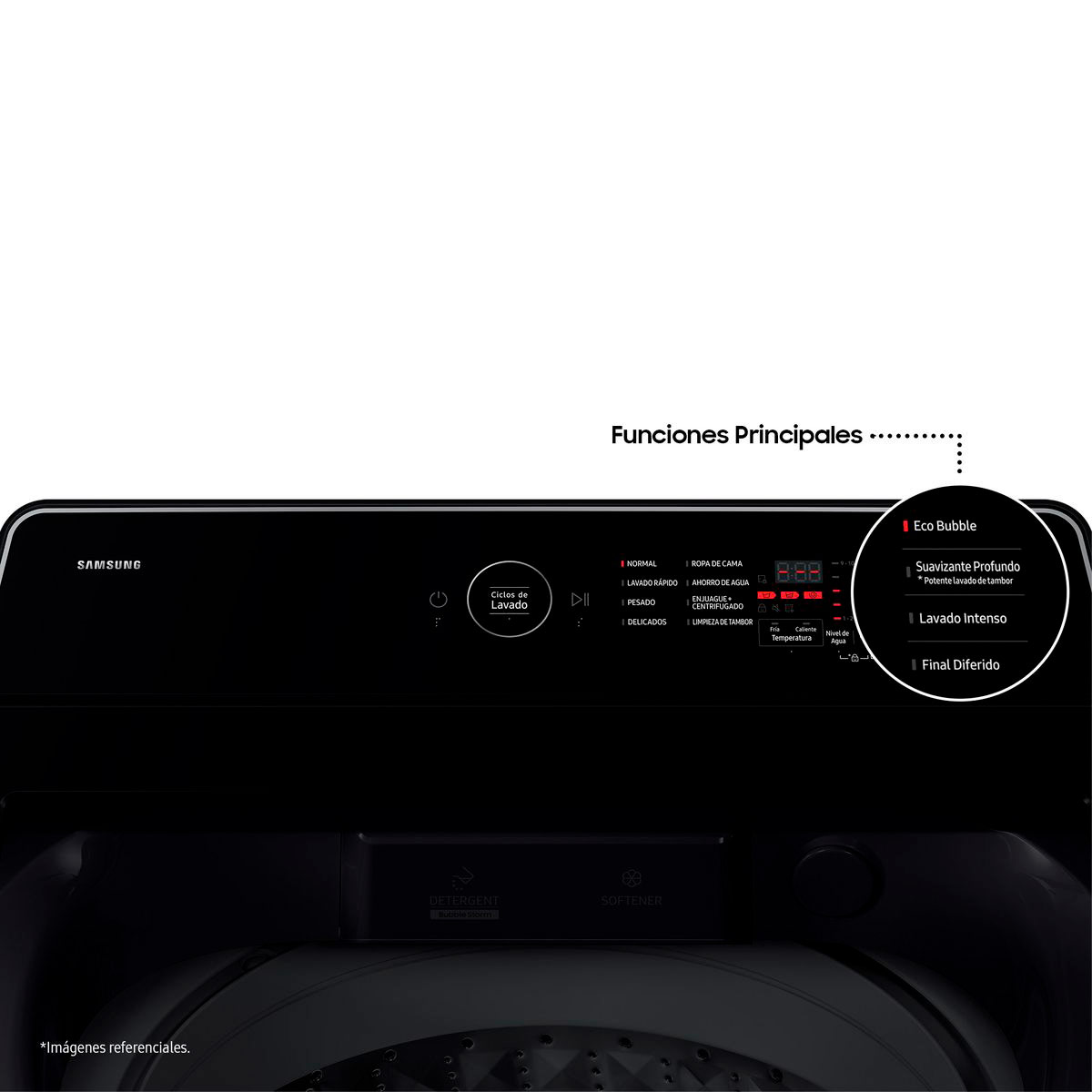 LAVADORA SAMSUNG 17KG CARGA SUPERIOR ECOBUBBLE WA40F17E7CPE - 4