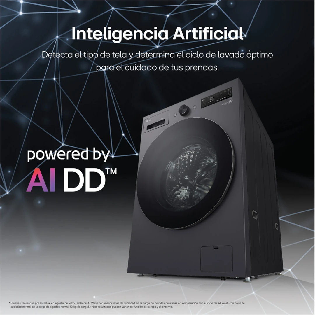 LAVASECA LG CARGA FRONTAL 20/10 KG WD20EBNTSPG INTELIGENCIA ARTIFICIAL NEGRO MATE - 6