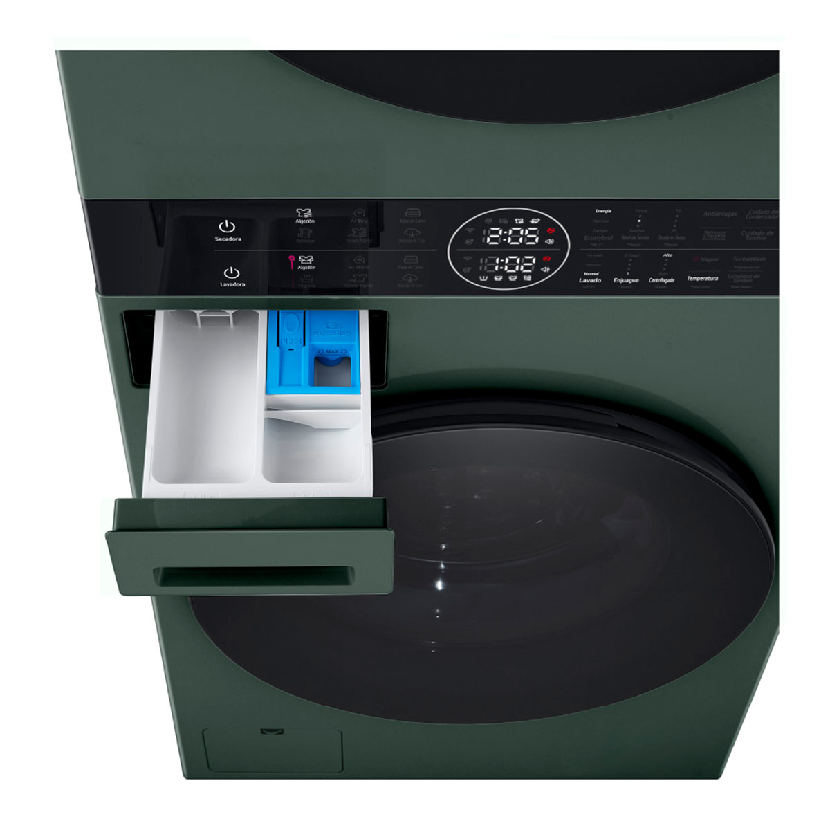 CENTRO DE LAVADO LG CARGA FRONTAL 25/20 KG WK25GGS6 INTELIGENCIA ARTIFICIAL VERDE - 15