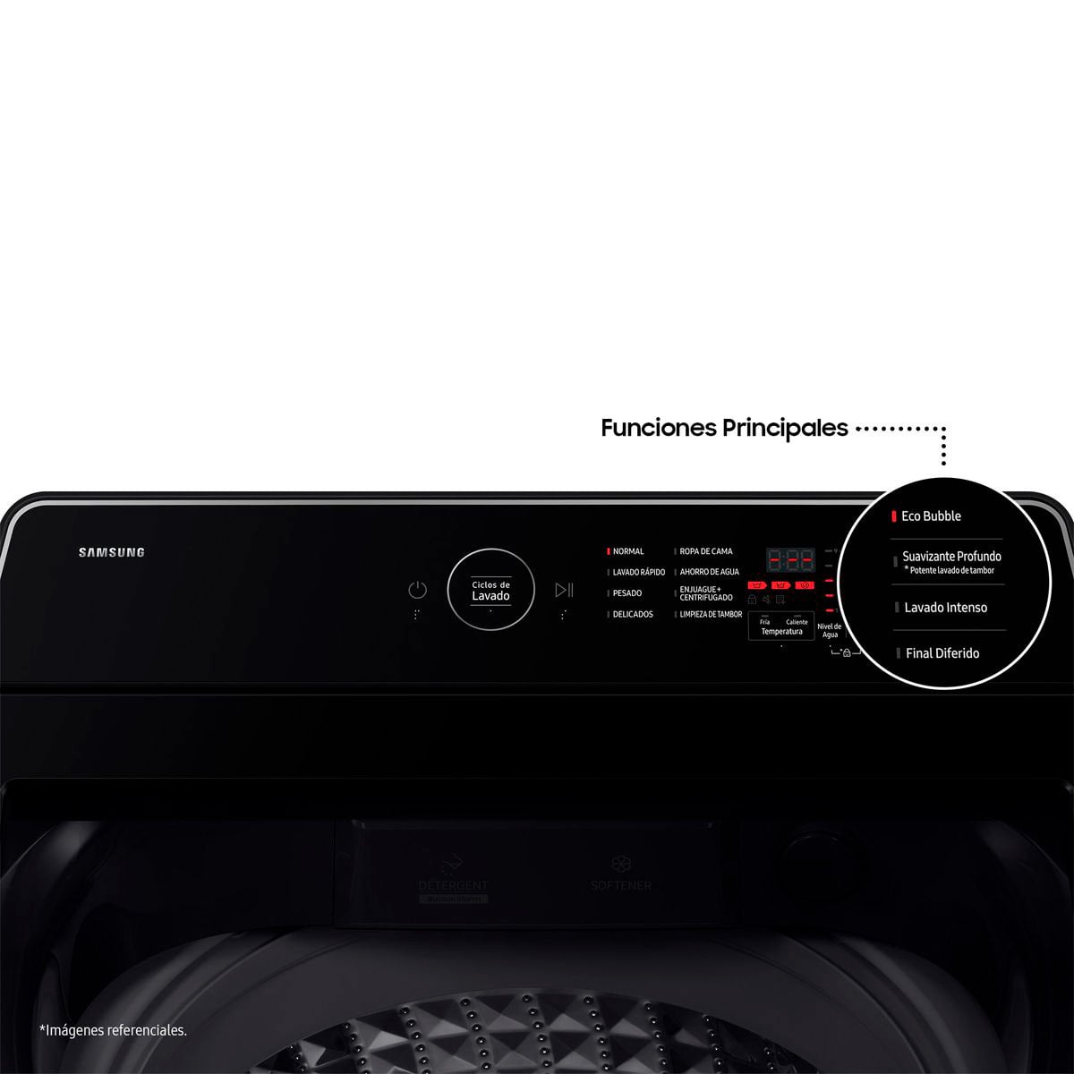LAVADORA SAMSUNG 15KG CARGA SUPERIOR ECOBUBBLE WA40F15E4CPE - 4