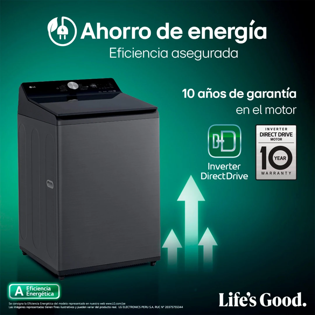 LAVADORA LG 23KG CARGA SUPERIOR AI DD INTELIGENCIA ARTIFICIAL WT23PBTXS - 11
