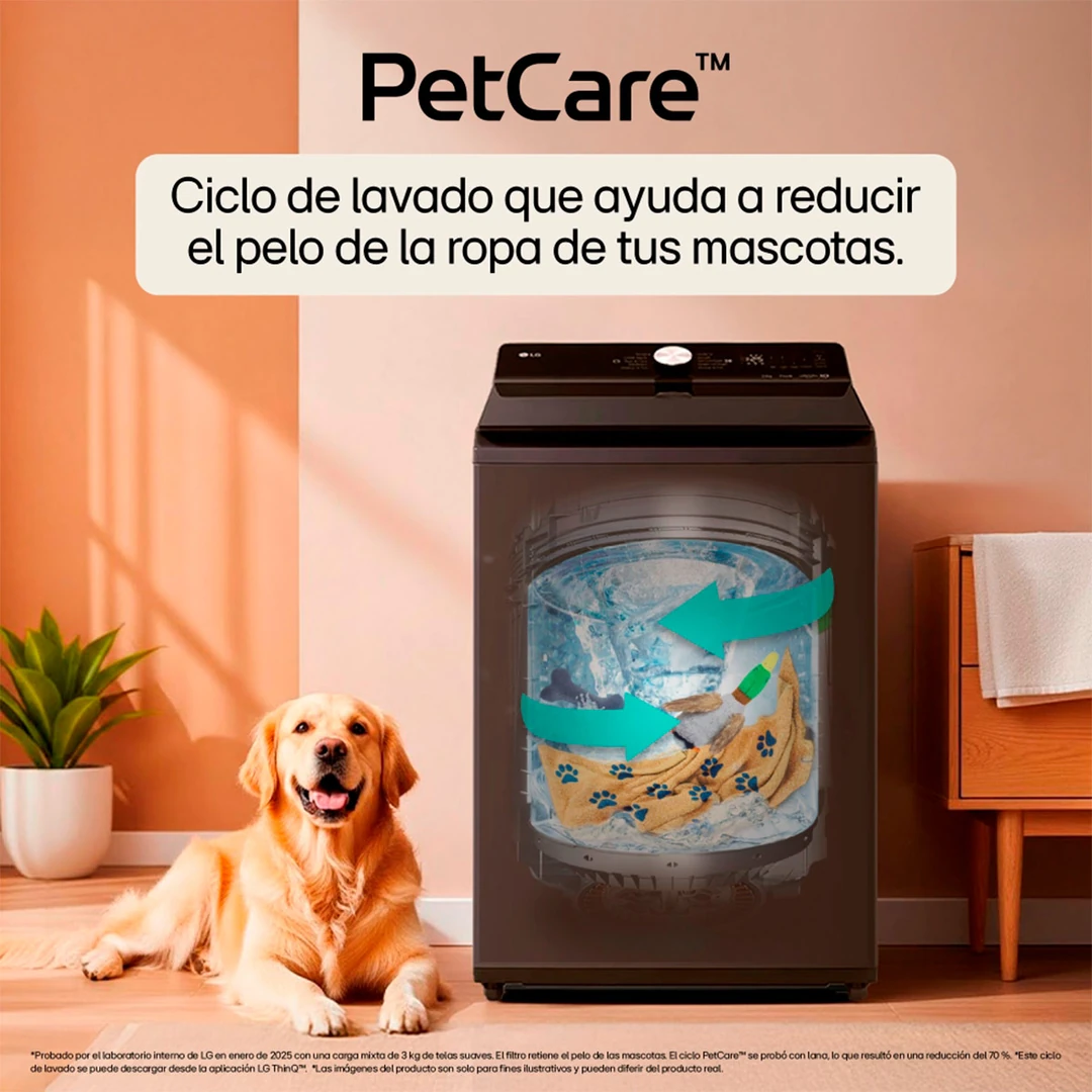 LAVADORA LG 23KG CARGA SUPERIOR AI DD INTELIGENCIA ARTIFICIAL WT23PBTXS - 7