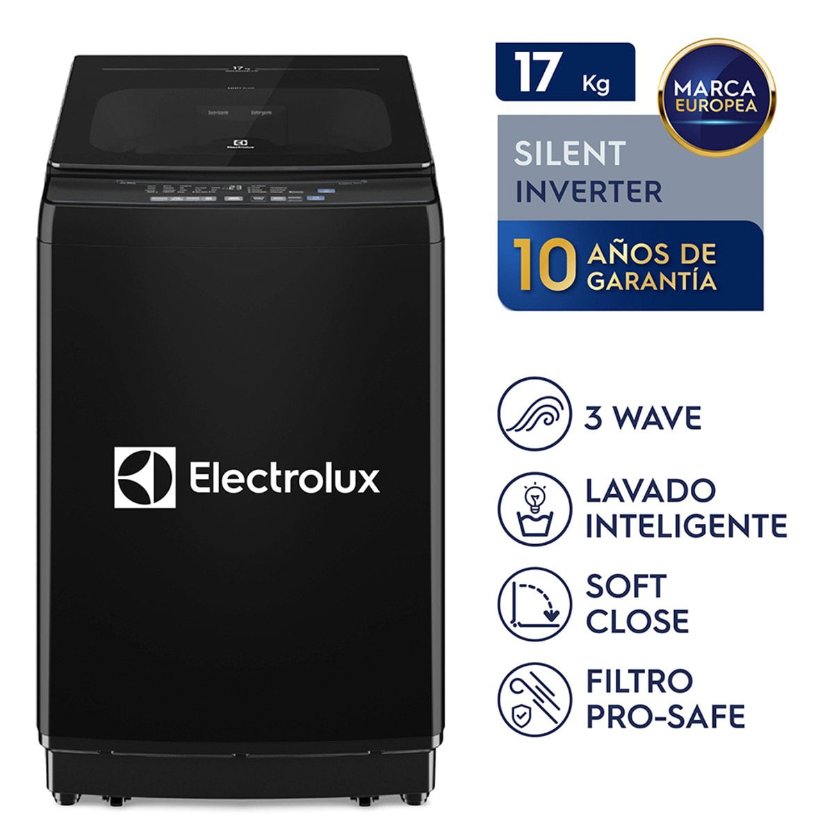 LAVADORA ELECTROLUX 17K CARGA SUPERIOR SILENT INVERTER EWIJ17F2XSYB - 1
