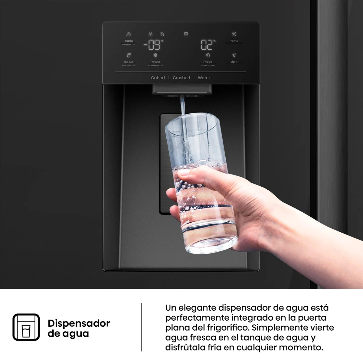 REFRIGERADORA HISENSE SIDE BY SIDE NO FROST RS528P5GBA 506L - 13