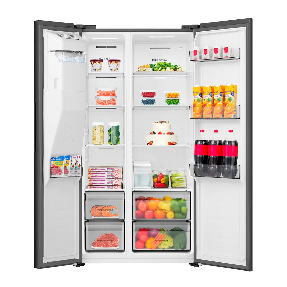 REFRIGERADORA HISENSE SIDE BY SIDE NO FROST RS528P5GBA 506L - 8