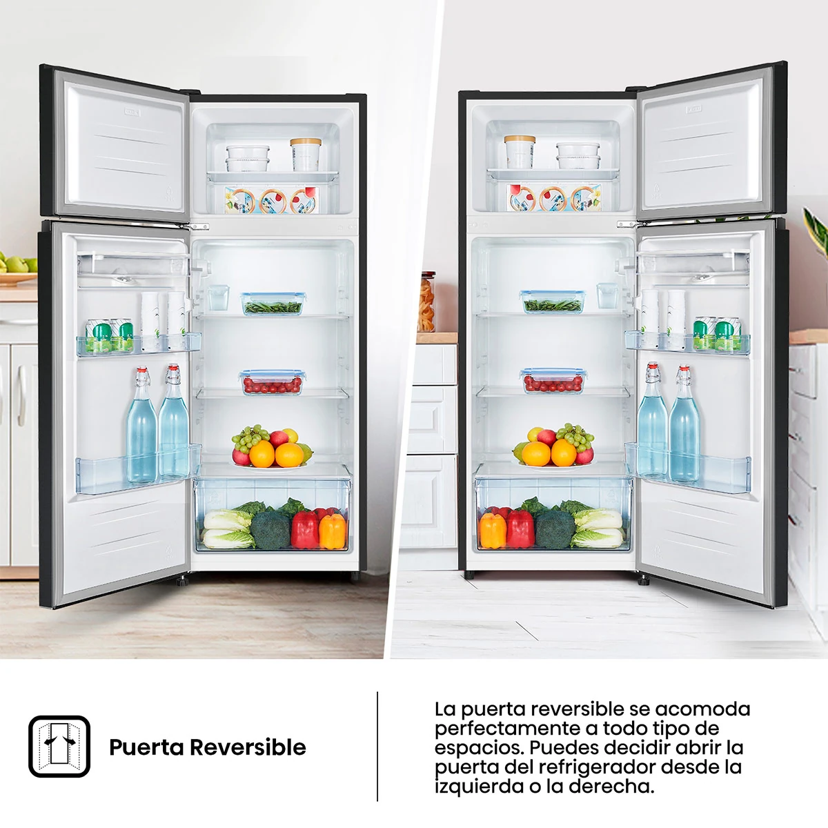 REFRIGERADORA HISENSE TOP FREEZER FRÍO DIRECTO RT205N1ABA 205L - 10