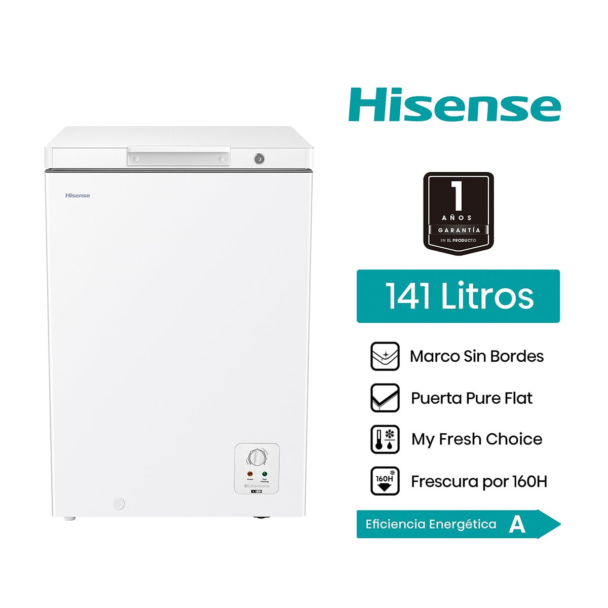CONGELADORA HISENSE 141L FROST FT145N1AWP1 - 1