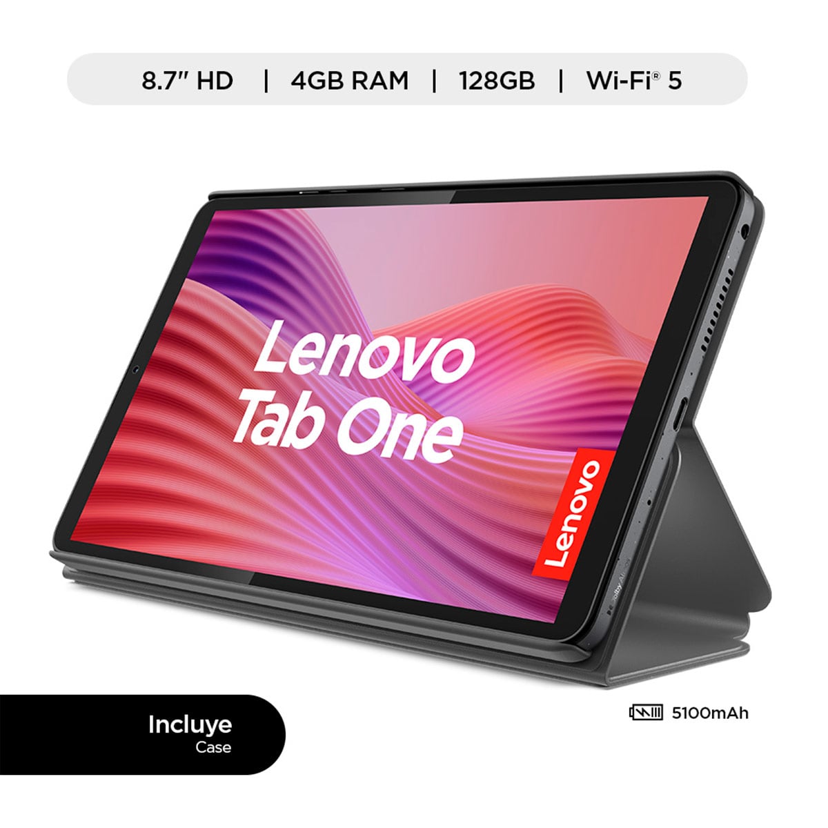 TABLET LENOVO TAB ONE 8.7” 128GB + FOLIO CASE - 1