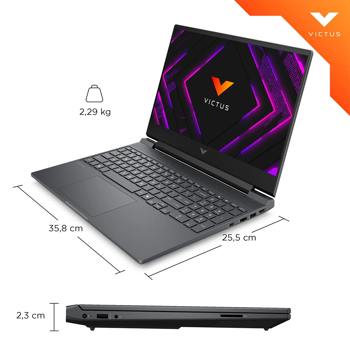 LAPTOP HP GAMING VICTUS 15-FA2029LA INTEL CORE I7 24GB RAM 1TB SSD 15.6” RTX 5050 - 13