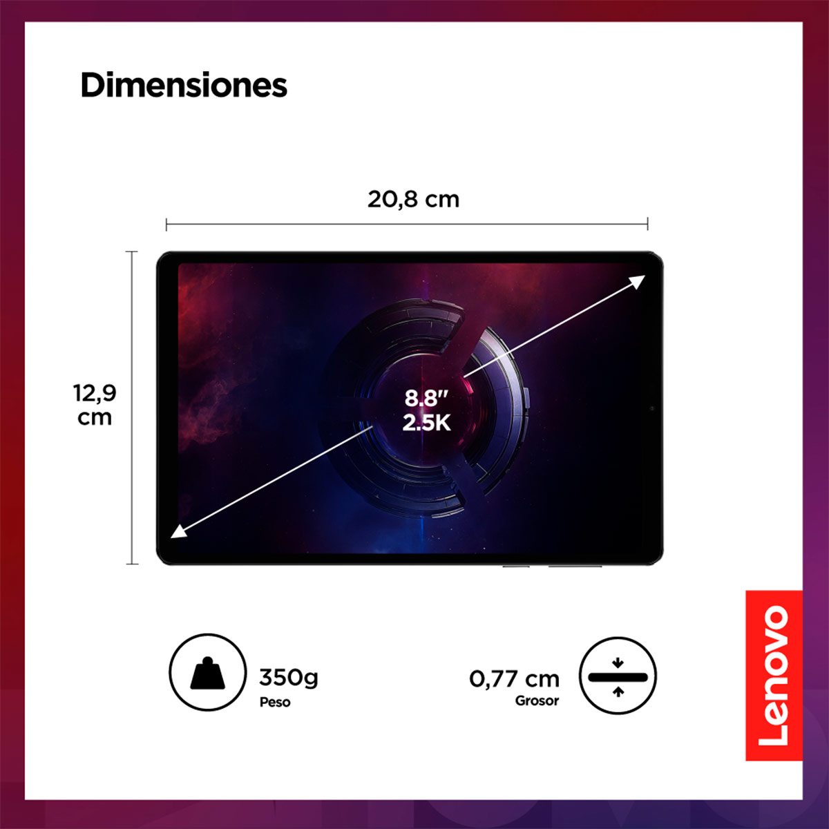 TABLET LENOVO LEGION TAB 8.8” 256GB - 16